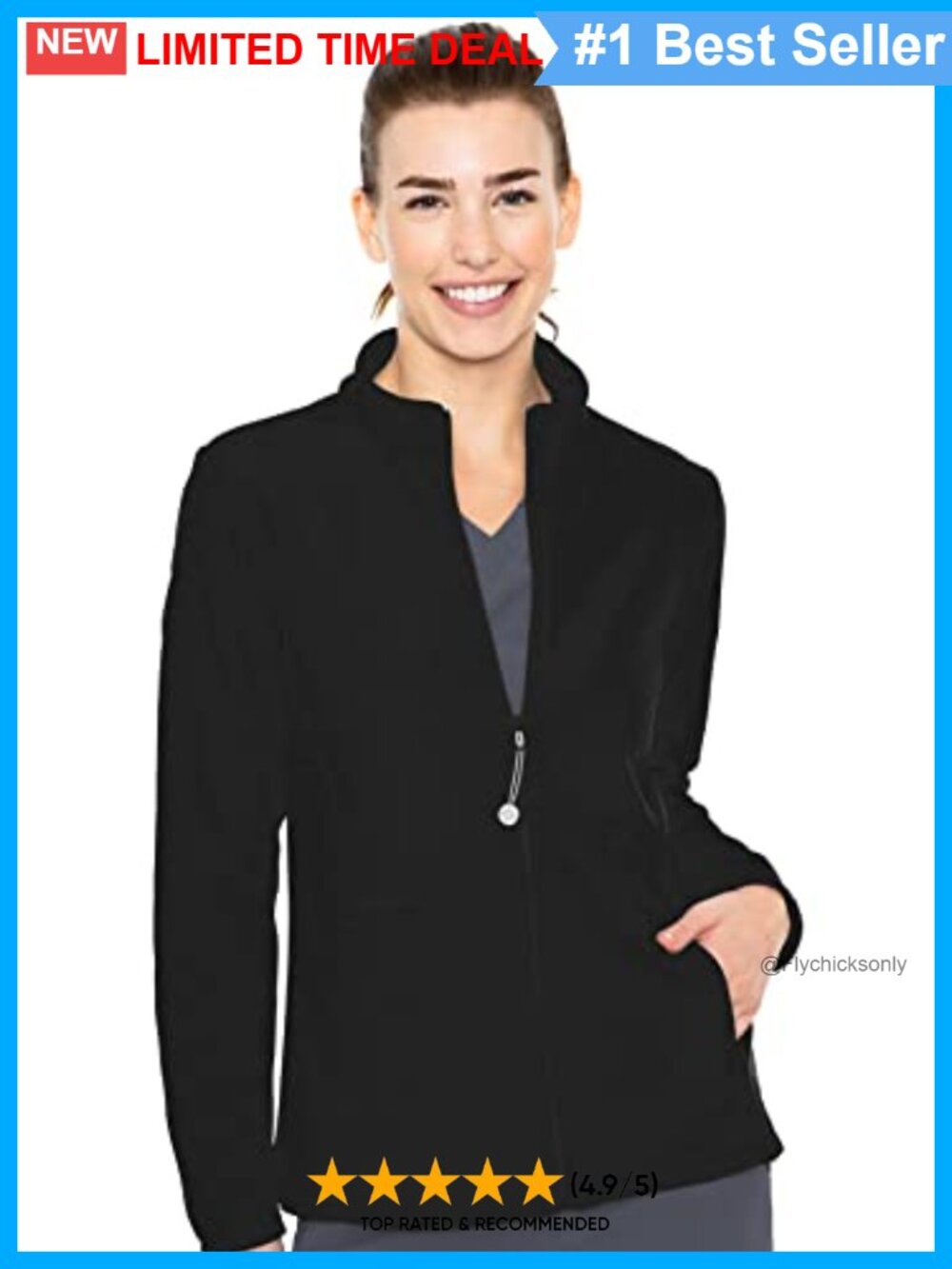 Performance Fleece Scrub Jacket Women's Slim Fit Medical Workwear